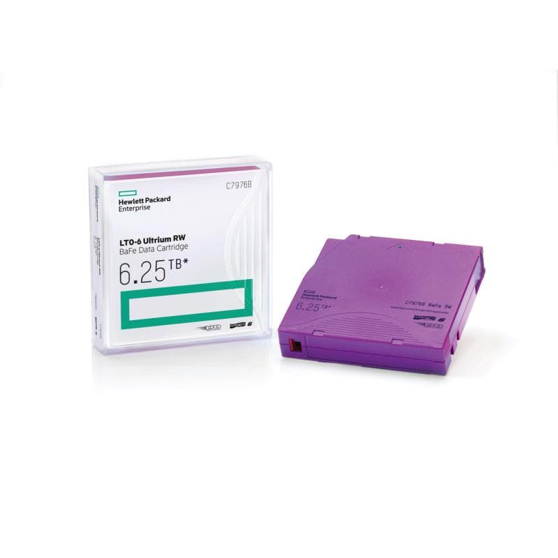 HPE LTO-6 Ultrium 6.25TB BaFe RW Non Custom Labeled Data Cartridges 20 Pack — miniatură