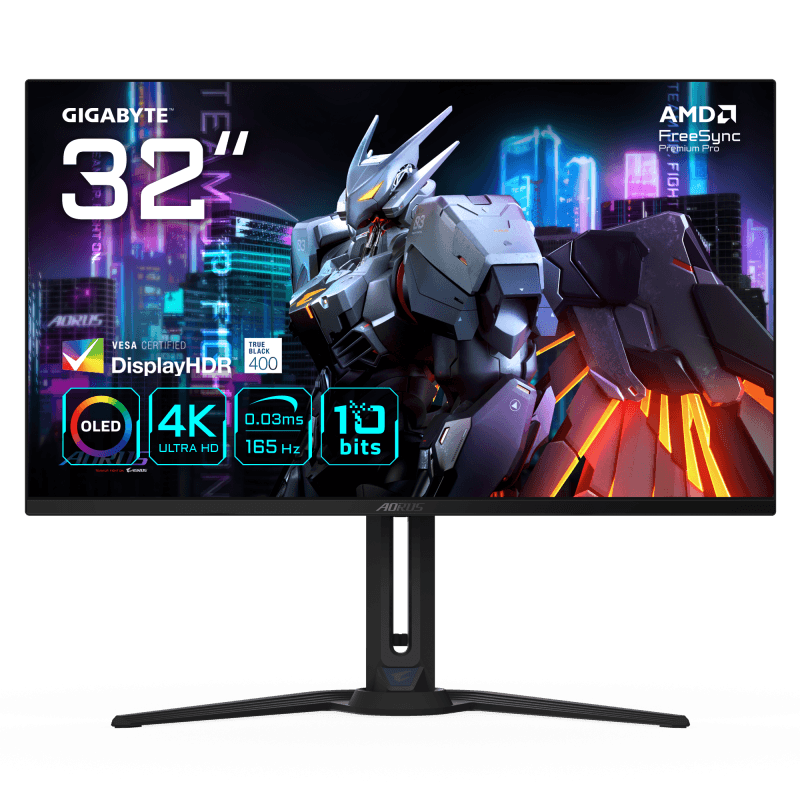 Monitor Gaming Gigabyte AORUS FO32U, 31.5", 3840 x 2160 pixeli, Black