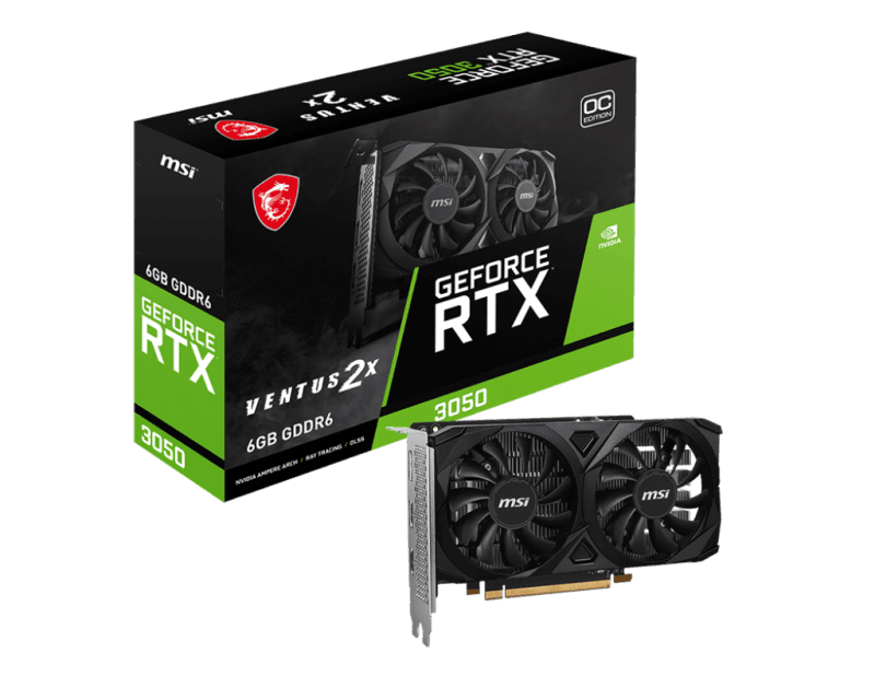 Placa video MSI GeForce RTX 3050, 6GB GDDR6, PCI Express 4.0, 96-bit