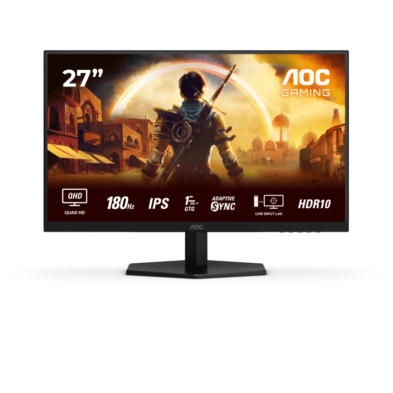 Monitor Consumer AOC Q27G42XE, 27", 2560 x 1440 pixeli, Black, Red