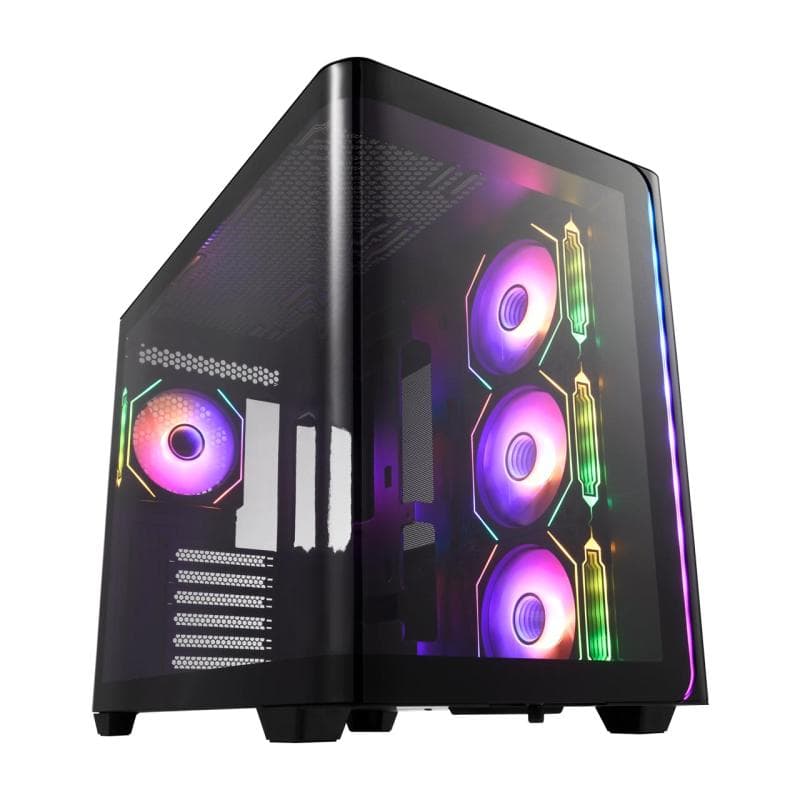 Carcasa FORTRON M580-BA, RGB, Mid Tower, Black