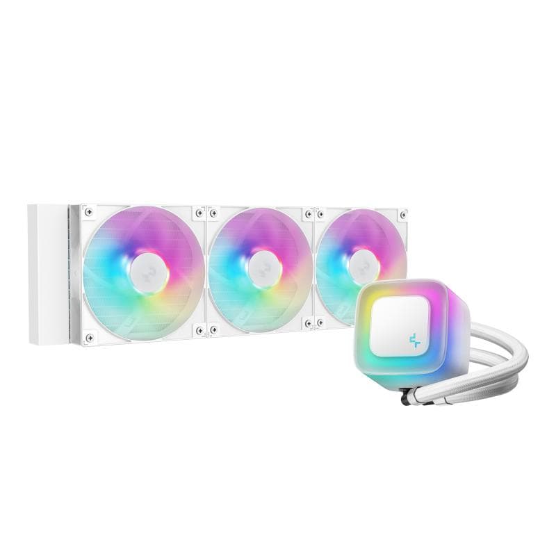 Cooler Procesor DEEPCOOL LE360 WH V2, Lichid, 12 cm, 3 ventilatoare, aRGB
