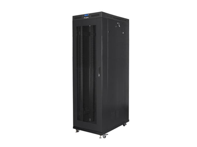 Cabinet rack Lanberg 19" 42U/800X1200, Self-assembly, RAL9004, greutate 139 kg, negru