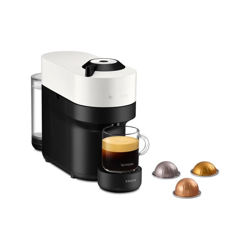 Espressor KRUPS cu capsule Nespresso Vertuo Pop XN920110, 1500W, 19 Bar, Centrifusion™, Conectare la telefon, 0.6L, Alb