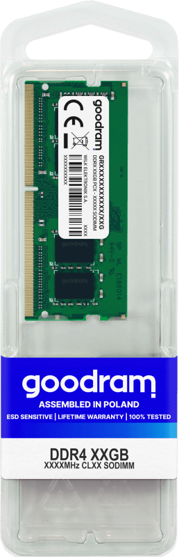 Memorie RAM Notebook Goodram GR3200S464L22S/8G, 8GB, DDR4, 3200MHz, CL22