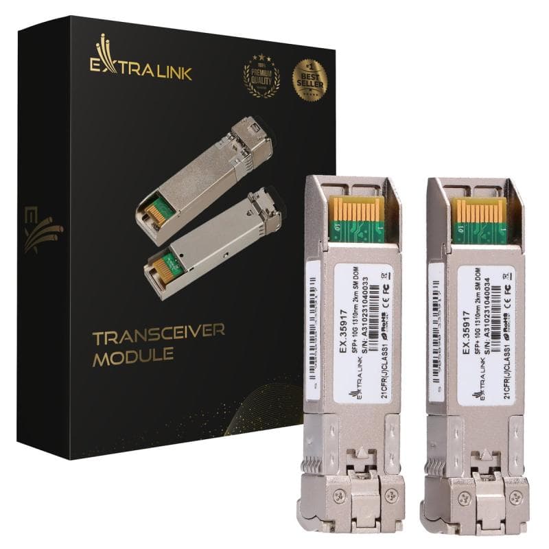 Extralink SFP+ 10G 2-pack SFP+ Module 10Gbps LC/UPC 1310nm 2km single mode DOM