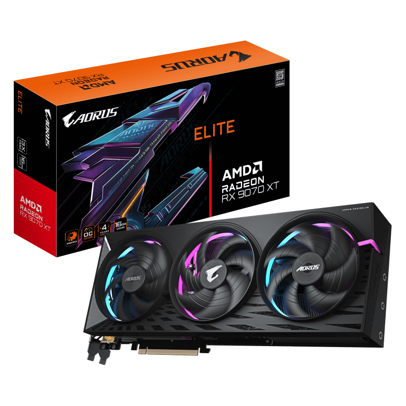 Placa video Gigabyte AORUS Radeon RX 9070 XT ELITE, 16GB GDDR6, PCI Express 5.0, 256-bit
