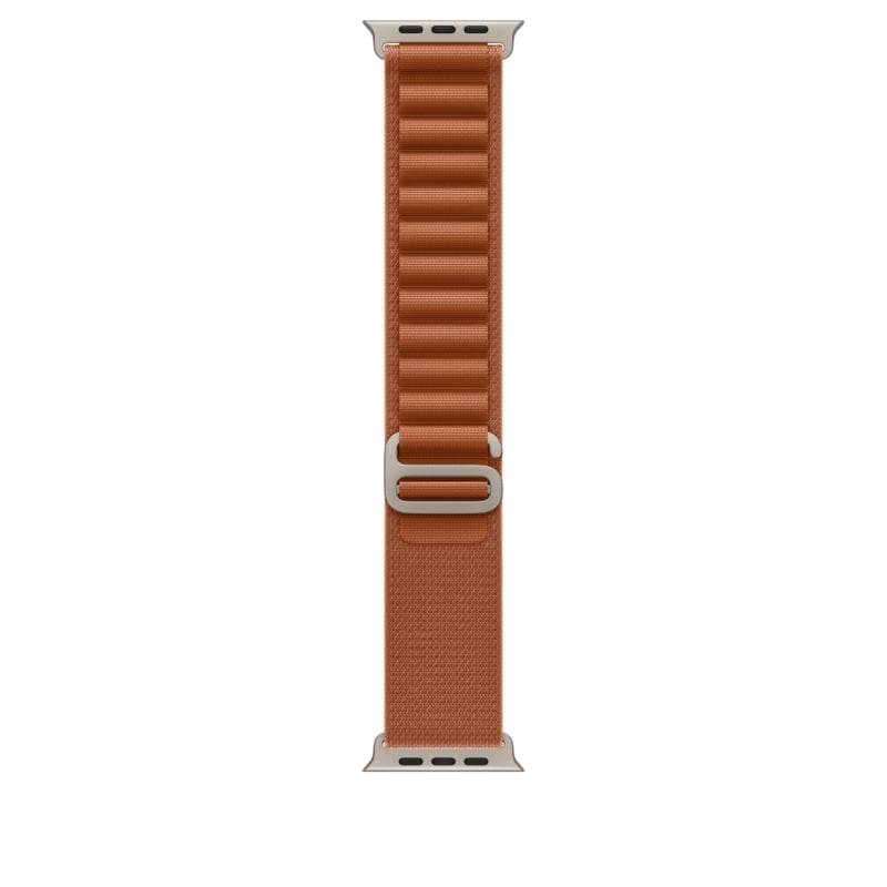 Curea pentru Apple Watch 49mm Terra Cotta Alpine Loop - Medium - Natural TitaniumFinish