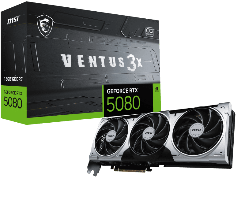 Placa video MSI GEFORCE RTX 5080 VENTUS 3X OC PLUS, 16GB GDDR7, PCI Express 5.0, 256bit