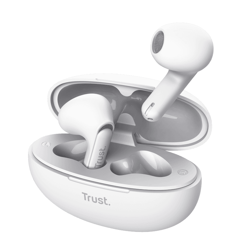 Casti In-ear Trust Yavi, Wireless, Alb