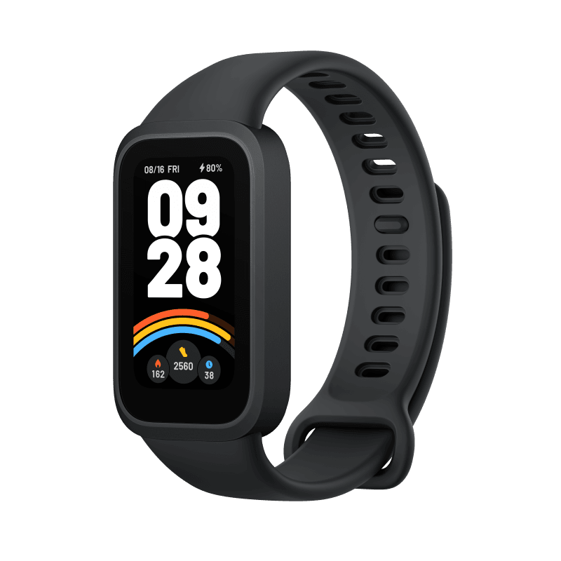 Xiaomi Smart Band 9 Active. Display type: TFT, Display diagonal: 3.73 cm (1.47"), Display resolution: 172 x 320 pixels. Device type: Wristband activity tracker, Form factor: Rectangle, Product colour: Black. Battery life: 18 day(s), Battery capacity: 300 mAh, Battery type: Built-in battery. Weight