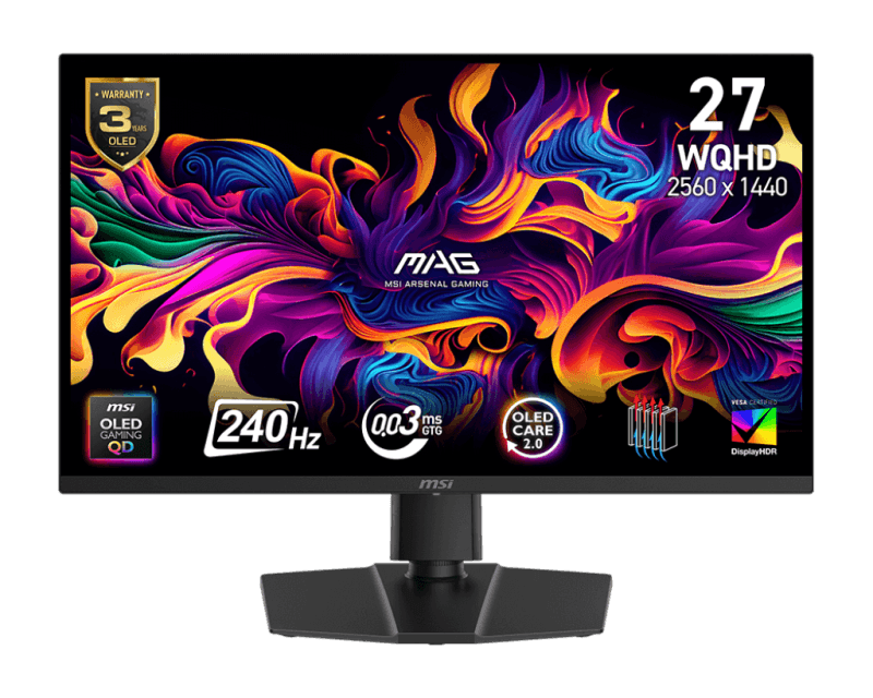Monitor Gaming MSI MAG 273QP QD-OLED X24, 26.5", 2560 x 1440 pixeli, Black