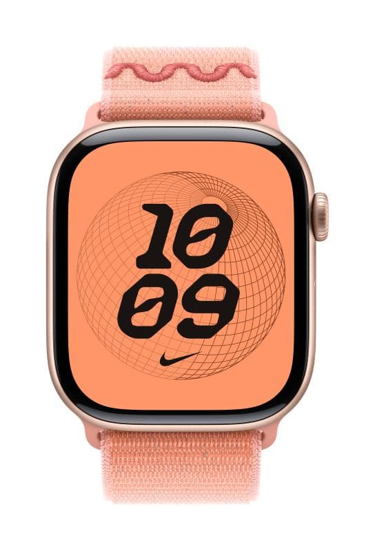 Curea pentru Apple Watch 46mm Alpenglow Pink Nike Sport Loop