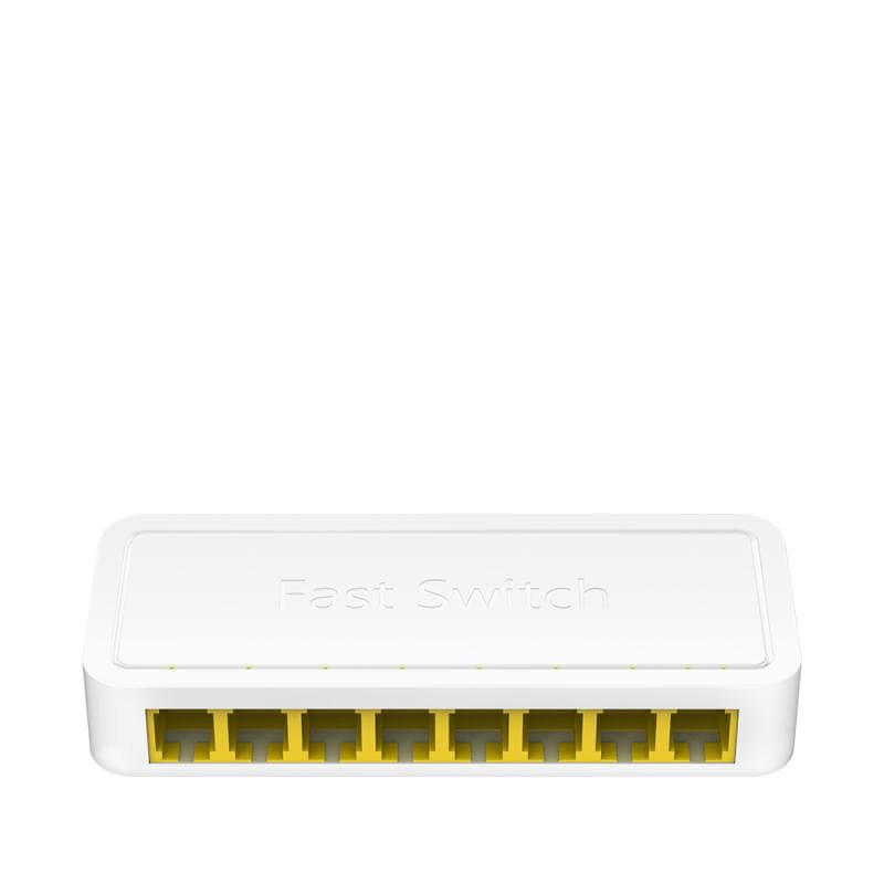 CUDY 8-Port 10/100 Mbps Desktop Switch, 8 10/100M RJ45 Ports, Loop Detection, Desktop Plastic Case, Power Saving, Plug & Play, Wall-Mount