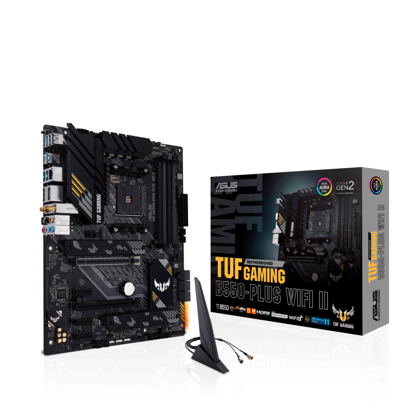Placa de baza ASUS TUF GAMING B550-PLUS WIFI II, Socket AM4, DDR4, ATX