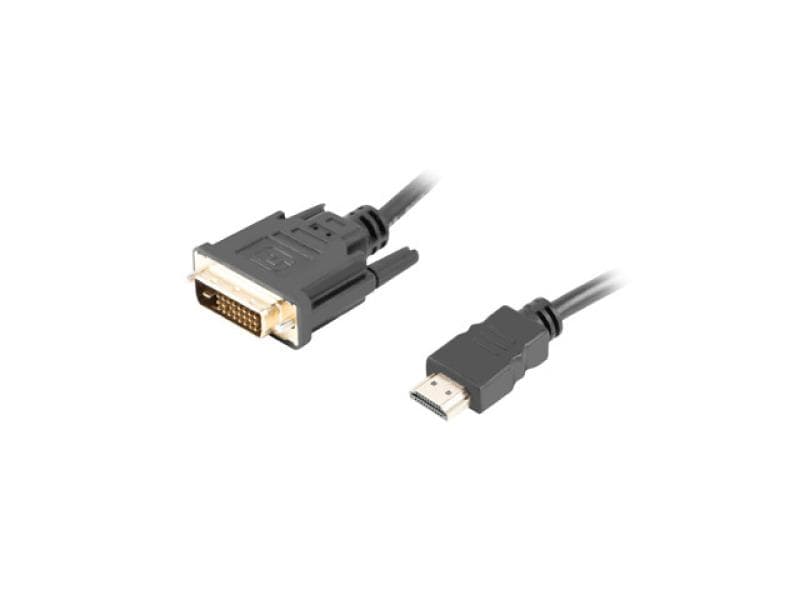 Cablu HDMI(M) DVI-D(M)(24+1) 1,8 m negru Dual Link 4K cu conectori placați cu aur