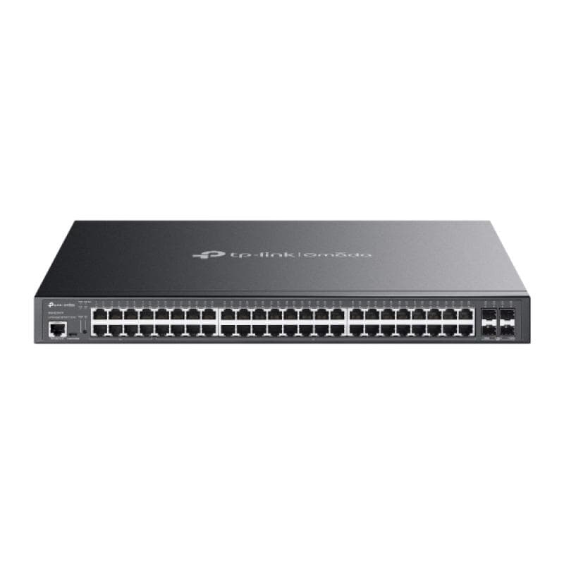 Omada 48-Port Gigabit and 4-Port 10GE SFP+ L2+ Managed Switch with 40- Port PoE+ & 8-Port PoE++ PORT: 40× Gigabit PoE+ Ports, 8×Gigabit PoE++ Ports (max 90W/port), 4× 10G SFP+ Slots, RJ45/Micro-USB Console Port SPEC: 802.3bt/at/af, 750 W PoE Power, 1U 19-inch Rack-mountable Steel Case FEATURE