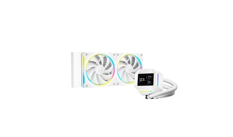 Cooler Procesor DeepCool LM240 WH, Lichid, 12 cm, 2 ventilatoare, aRGB