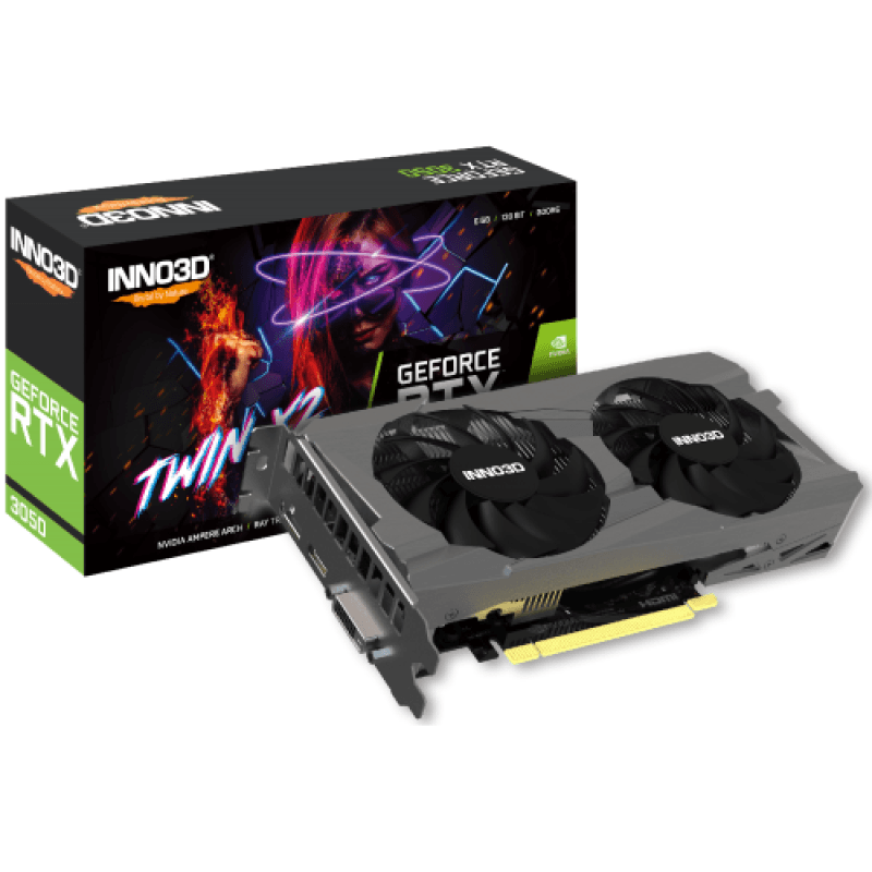 Placa video INNO3D GeForce RTX 3050, 6GB GDDR6, PCI Express 4.0, 96-bit