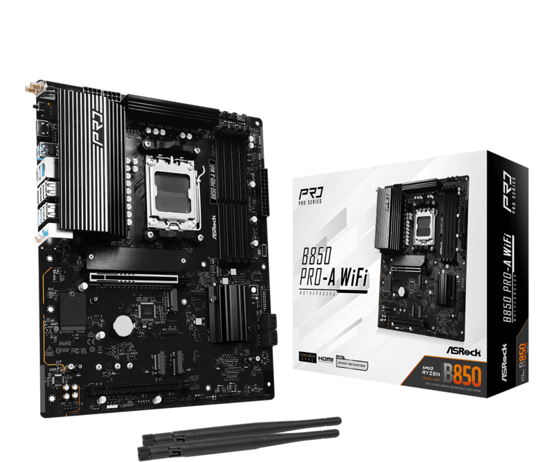 Placa de baza ASRock B850 Pro-A WiFi, Socket AM5, DDR5, ATX