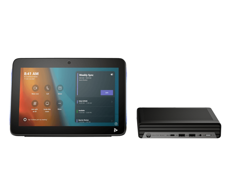 Desktop Consumer HP Mini IP Conference PC cu procesor Intel Core i7-13700T pana la 4.8 GHz, 16 GB DDR4, 256GB SSD, Intel Integrated Graphics, Fara OS, Black
