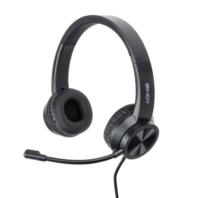 Casti Head-band Lindy Office, Wired, Negru