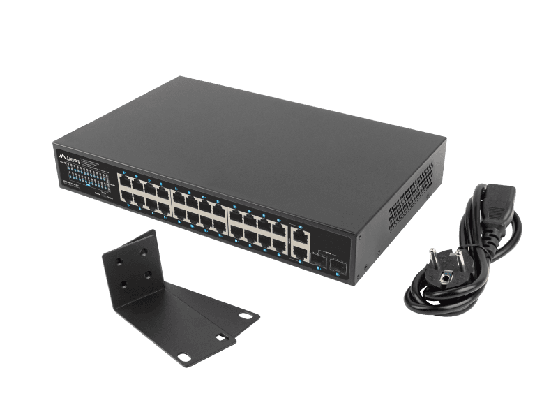 Switch 24x 1 Gb PoE+ / 2x Gb / 2x SFP, rack 19", Gigabit Ethernet, 250W