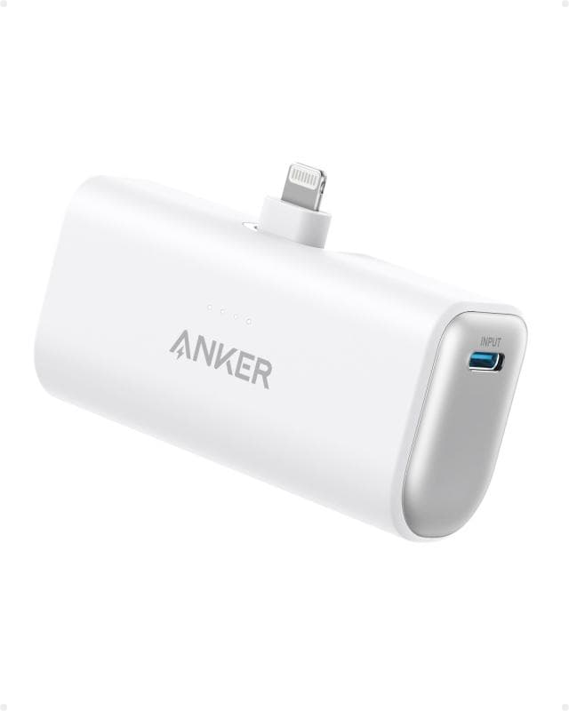 Acumulator extern Anker 621 5000 mAh 12W conector Ligthning alb