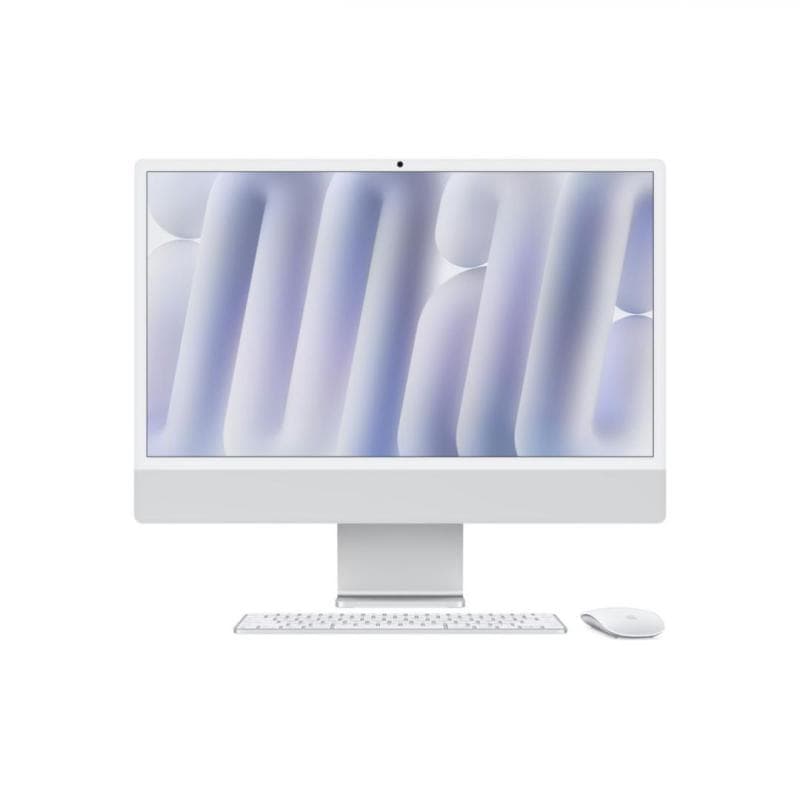 Apple iMAC 24" Retina 4.5k/ Apple M4 (CPU 8-core, GPU 8-core, Neural Engine 16-core)/16GB/512GB - Gigabit Ethernet - Silver - Magic Mouse - Magic Keyboard with Touch ID and Numeric Keypad - International English (2024) (CTO from MWUC3RO/A)