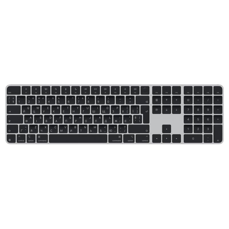 Apple Magic Keyboard with Touch ID and Numeric Keypad for Mac models with Apple silicon - Ukrainian - Black Keys