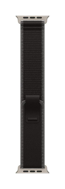 Curea pentru Apple Watch 49mm Black/Charcoal Trail Loop - S/M - Natural TitaniumFinish