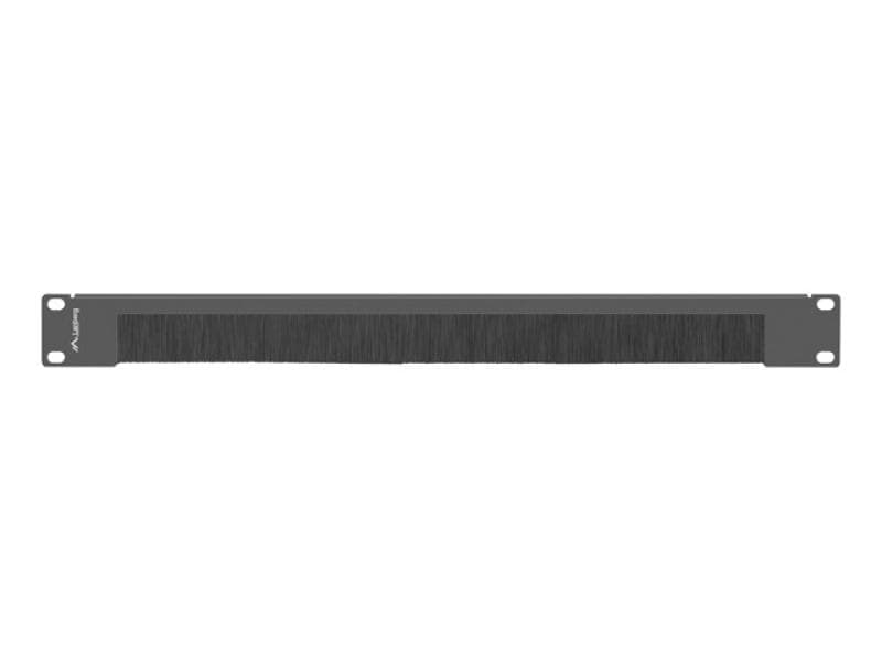 Panou cu perii 19" 1U negru  AK-1103-B