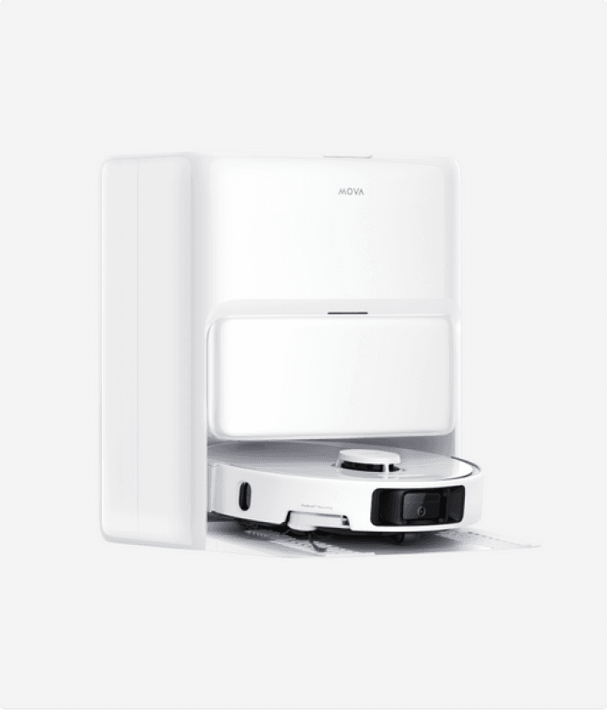 Dreame Mova P50 Ultra. Dust container type: Dust bag, Product colour: White, Shape: Round. Dust capacity (vacuum cleaner): 0.3 L, Dust capacity (base): 3.2 L, Water tank capacity: 4 L. Battery capacity: 5200 mAh. Diameter: 35 cm, Height: 98 mm, Weight: 4 kg