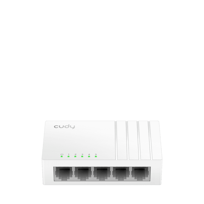 CUDY 5-Port Gigabit Desktop Switch, 5 10/100/1000M RJ45 Ports, IGMP Snooping, Loop Detection/Prevention, 802.1p/DSCP QoS, Desktop Plastic Case, Power Saving, Plug & Play, Wall-Mount, USB-C Powering(Adapter not included)