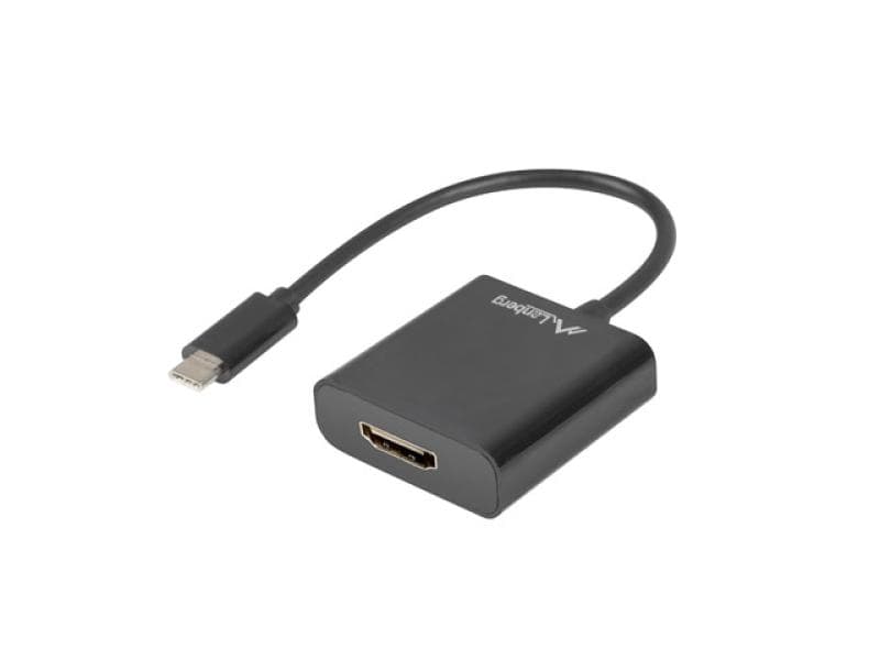 Cablu adaptor USB-C(M) 3.1 HDMI(F) 15 cm (DisplayPort Alt Mode) negru