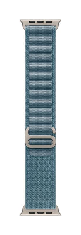 Curea pentru Apple Watch 49mm Light Blue Alpine Loop - Medium - Natural TitaniumFinish