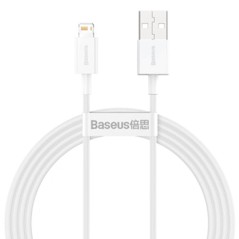 Cablu alimentare si date Baseus Superior, Fast Charging Data Cable pt. smartphone, USB Type-C la Lightning Iphone PD 20W, 1.5m, alb