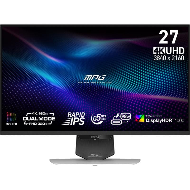 Monitor Consumer MSI MPG 274URDFW E16M, 27", 3840 x 2160 pixeli, Black, White