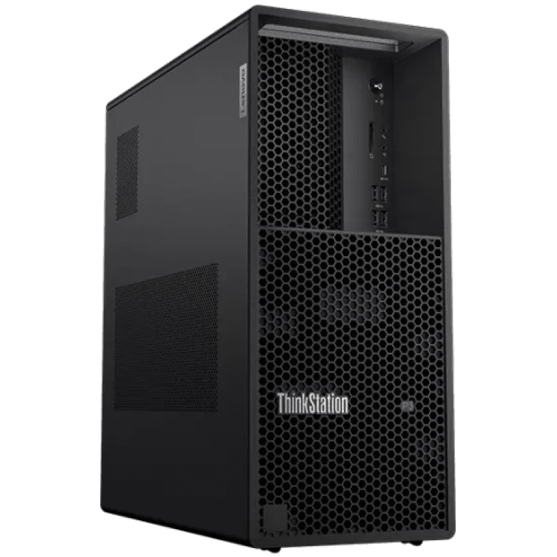 Desktop Workstation Lenovo ThinkStation P3 Tower Gen 2 cu procesor Intel Core Ultra 9 U9-285K pana la 5.7 GHz, 64 GB DDR5, 1TB SSD, Intel Integrated Graphics, Windows 11 Pro, Black