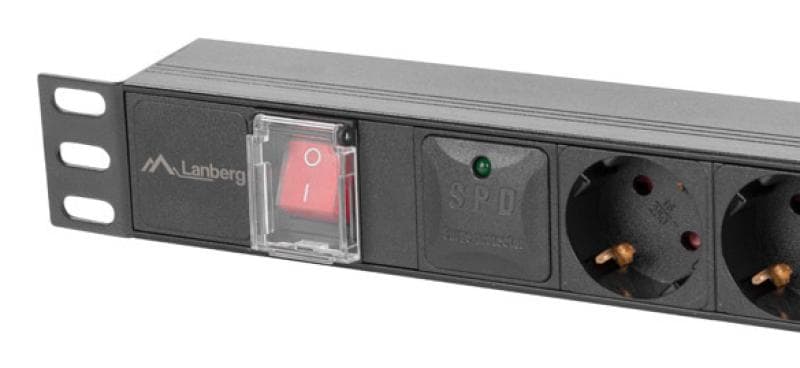 Unitate distributie alimentare PDU 19", 1U, 10A, 5 prize , negru, C14
