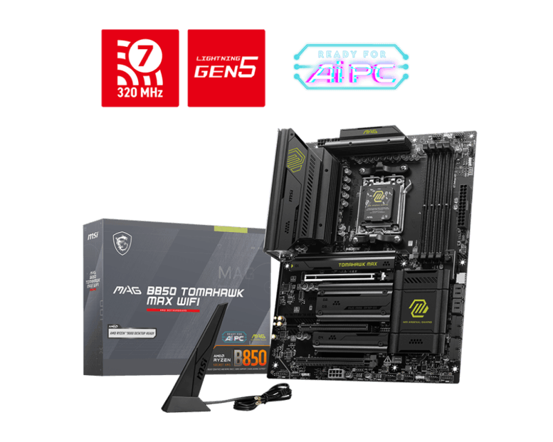 Placa de baza MSI MAG B850 TOMAHAWK MAX WIFI, Socket AM5, DDR 5, ATX