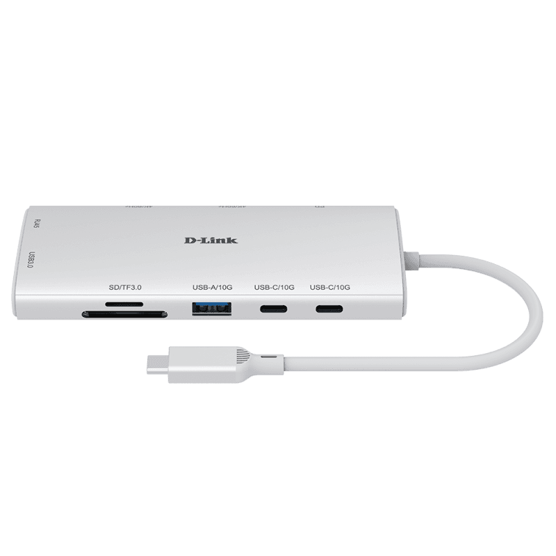 Docking station D-Link 10-in-1 USB-C Hub, USB Type-C, 100W, Alb