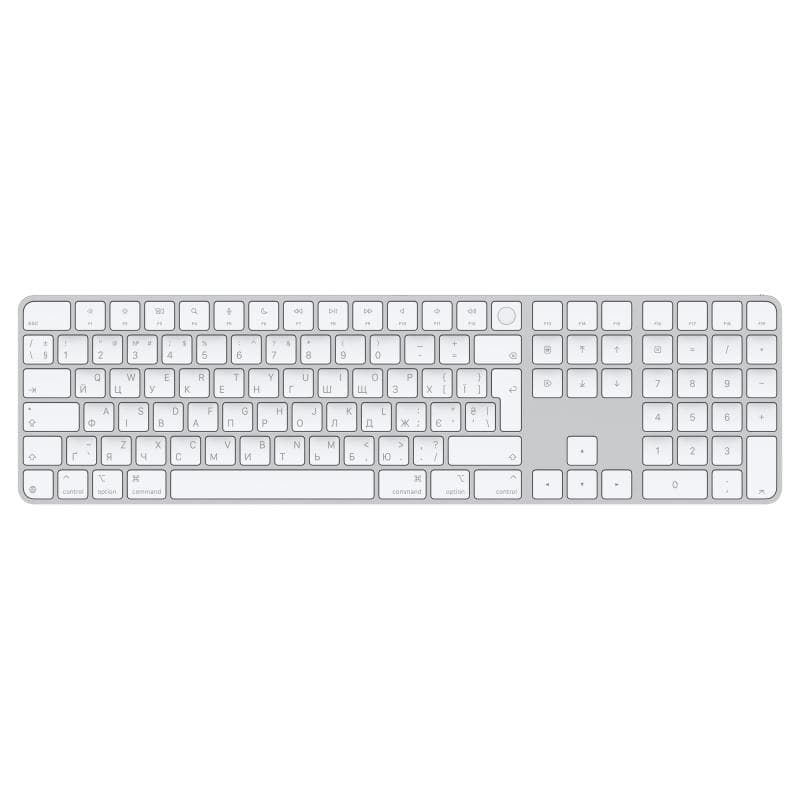 Apple Magic Keyboard with Touch ID and Numeric Keypad for Mac models with Apple silicon - Ukrainian - White Keys