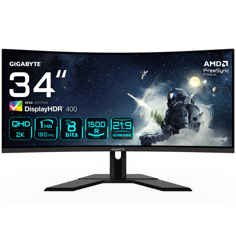 Monitor Gaming Gigabyte G34WQCP, 34", 3440 x 1440 pixeli, Black
