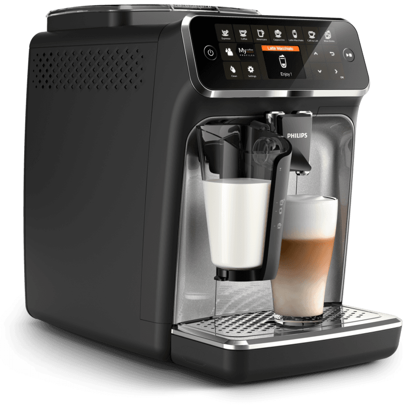 Espressor automat Philips LatteGo Seria 4300 EP4346/70, 1.8l, 1500W, 15 bar, negru-argintiu