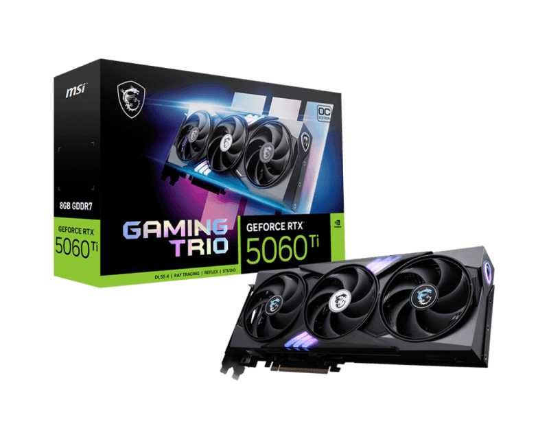 Placa video MSI GeForce RTX 5060 Ti, 8GB GDDR7, PCI Express 5.0, 128bit