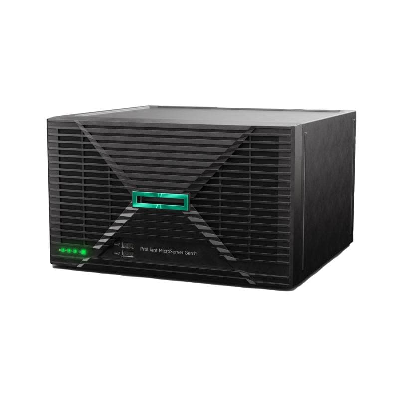 HPE ProLiant MicroServer Gen11 G7400 2c 16GB-U 4LFF-NHP 1TB HDD 180W Ext PS EMEA Cmp Module Server — miniatură