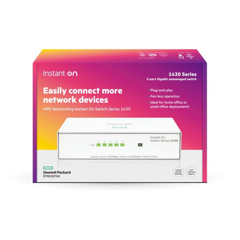 HPE Networking Instant On Switch 5p Gigabit 1430 — miniatură