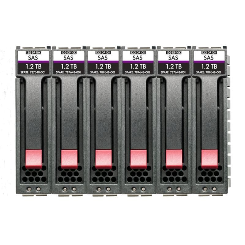 HPE MSA 14.4TB SAS 12G Enterprise 10K SFF (2.5in) M2 3yr Wty 6-pack HDD Bundle