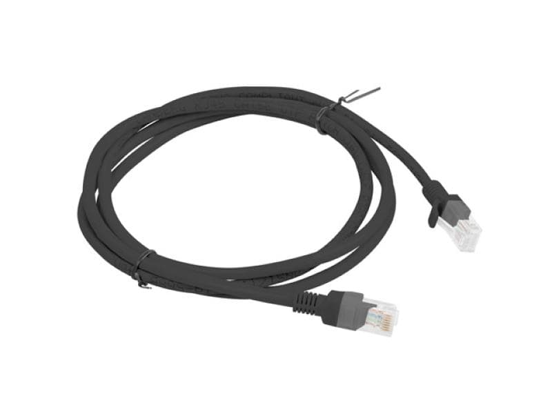 Patch cord Cat.5e UTP 1,5 m negru, Fluke Passed